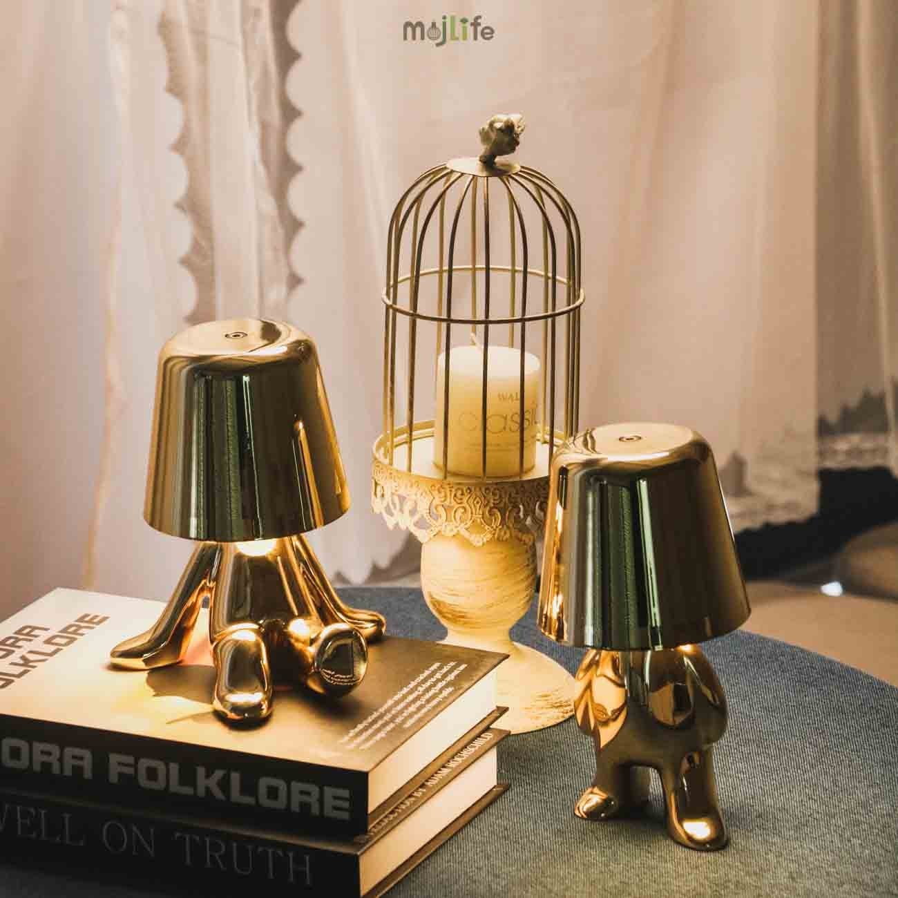Golden Thinker LED Rechargeable Touch Night Lamp