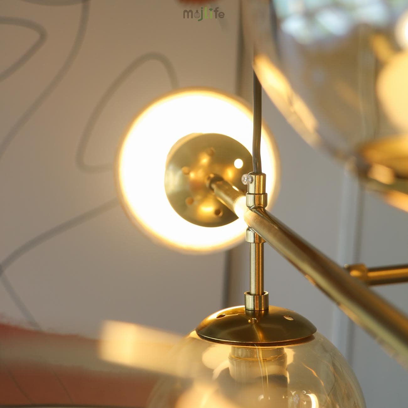 Industrial Orb Multi Lights Glass Hanging Light For Living Room Available In 6 Or 4 Heads