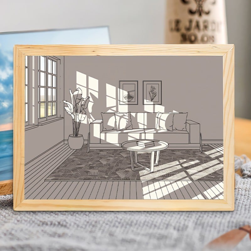 Korean Art Painting Wall Lamp