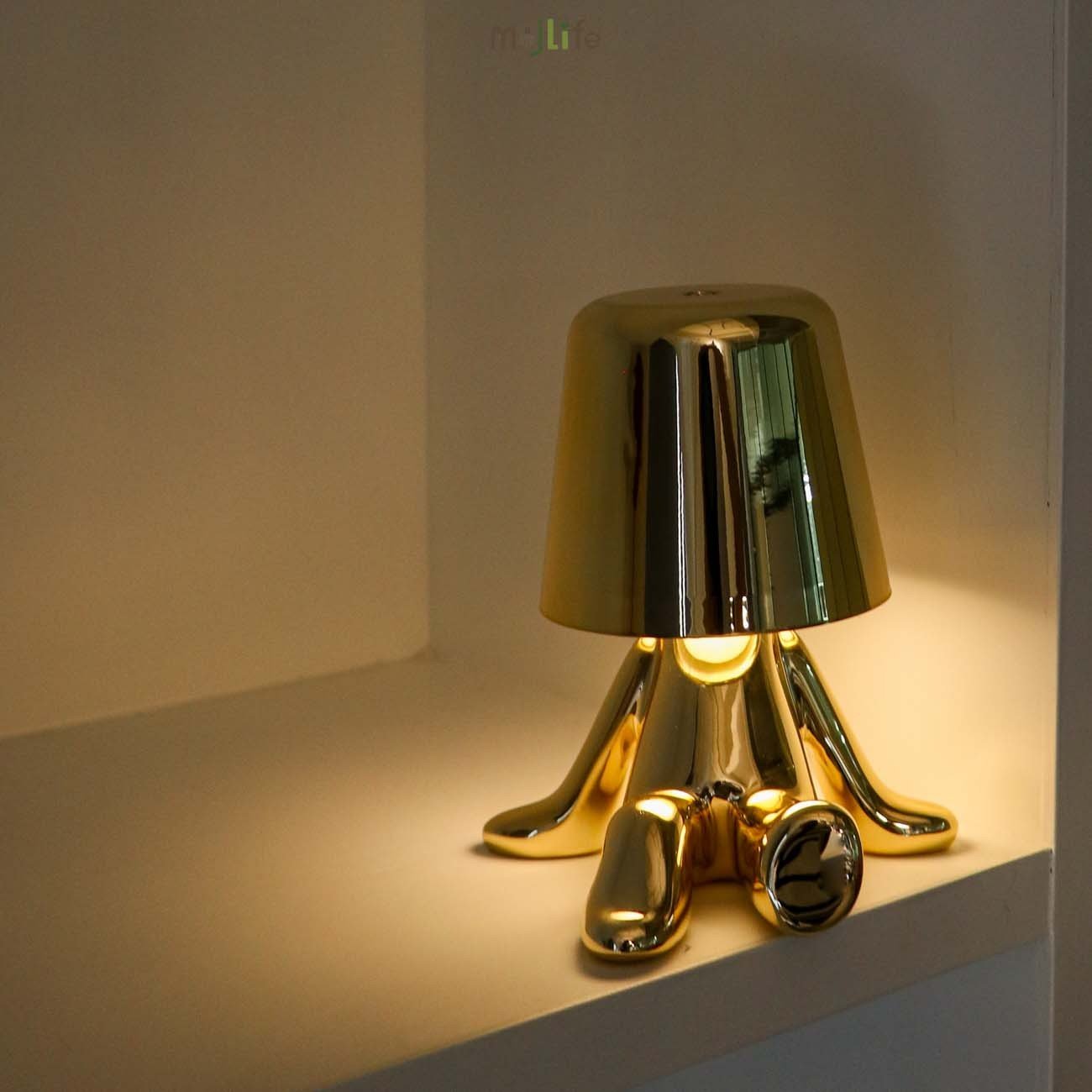 Golden Thinker LED Rechargeable Touch Night Lamp