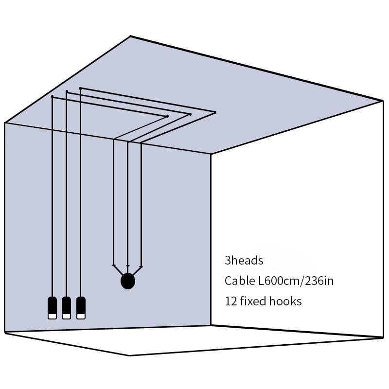 Wireflow Free Form Suspension Lamp