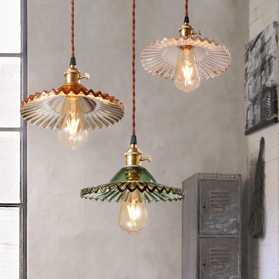 Exotic Vintage Glass Pendant Light