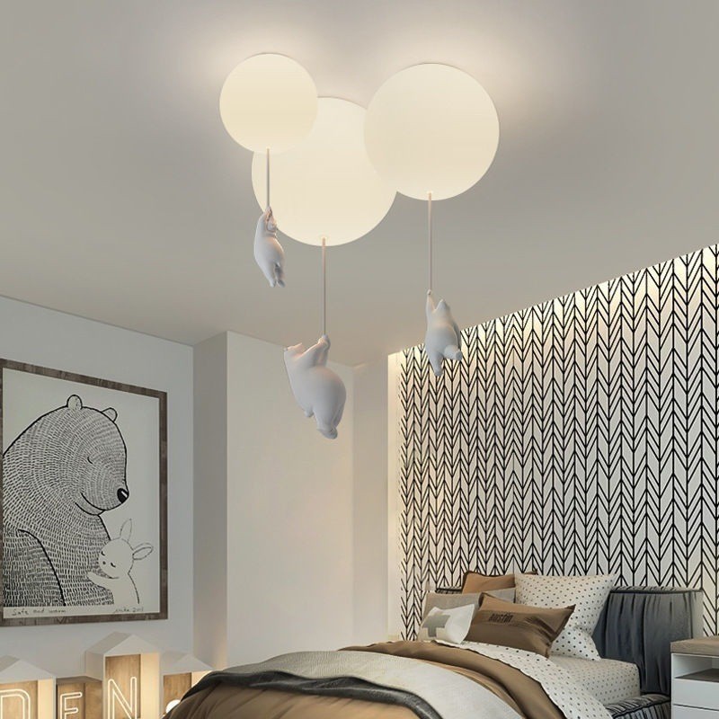 Cartoon Bear Balloon Ceiling Lamp