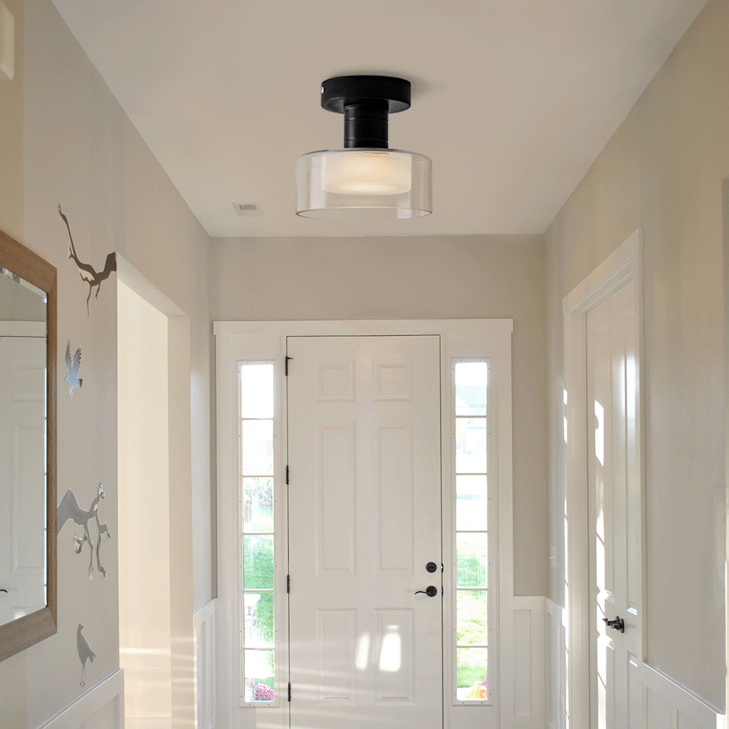 Alessia Nordic Glass Flush Mount Light