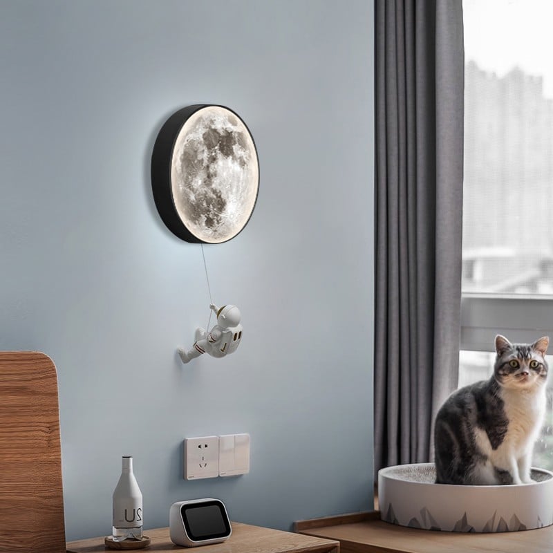 3D Lunar Astronaut Wall Light