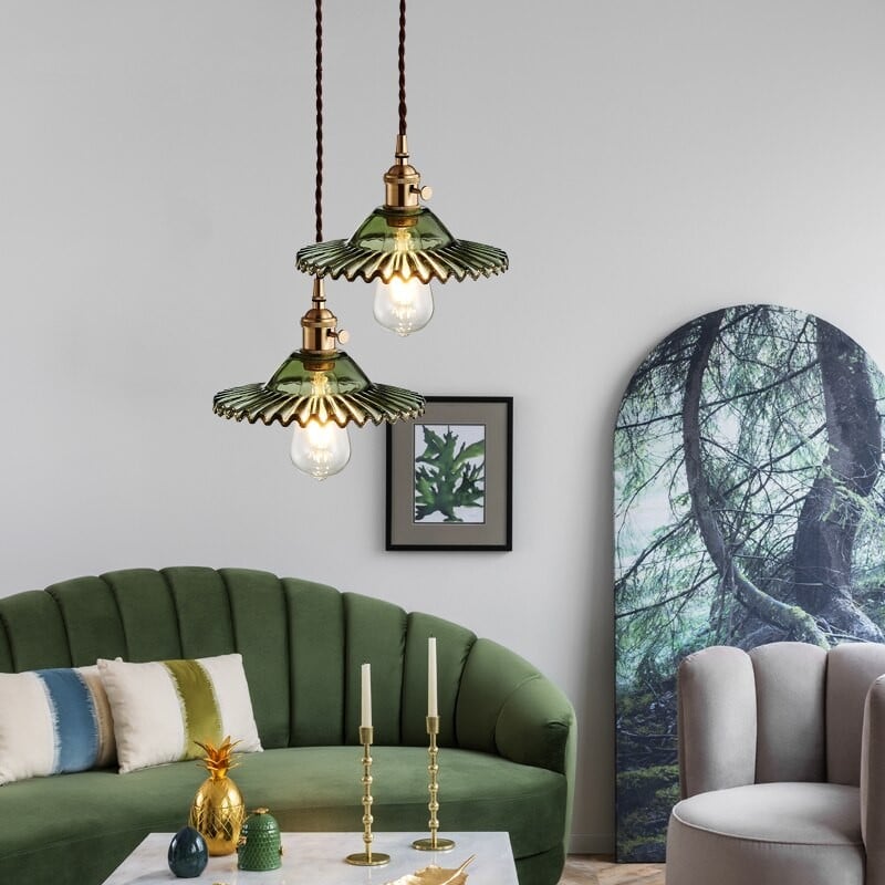 Exotic Vintage Glass Pendant Light