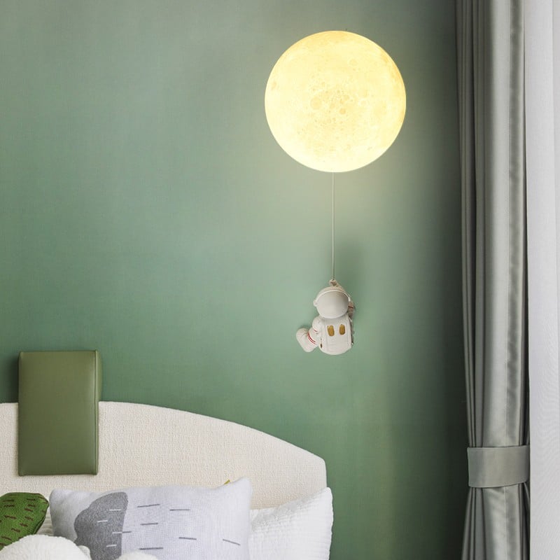 3D Lunar Astronaut Wall Light