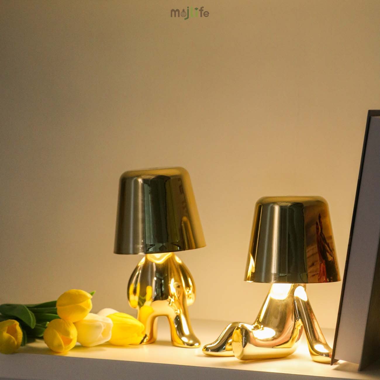 Golden Thinker LED Rechargeable Touch Night Lamp