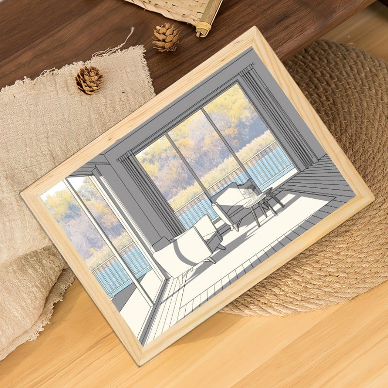 Korean Art Painting Wall Lamp
