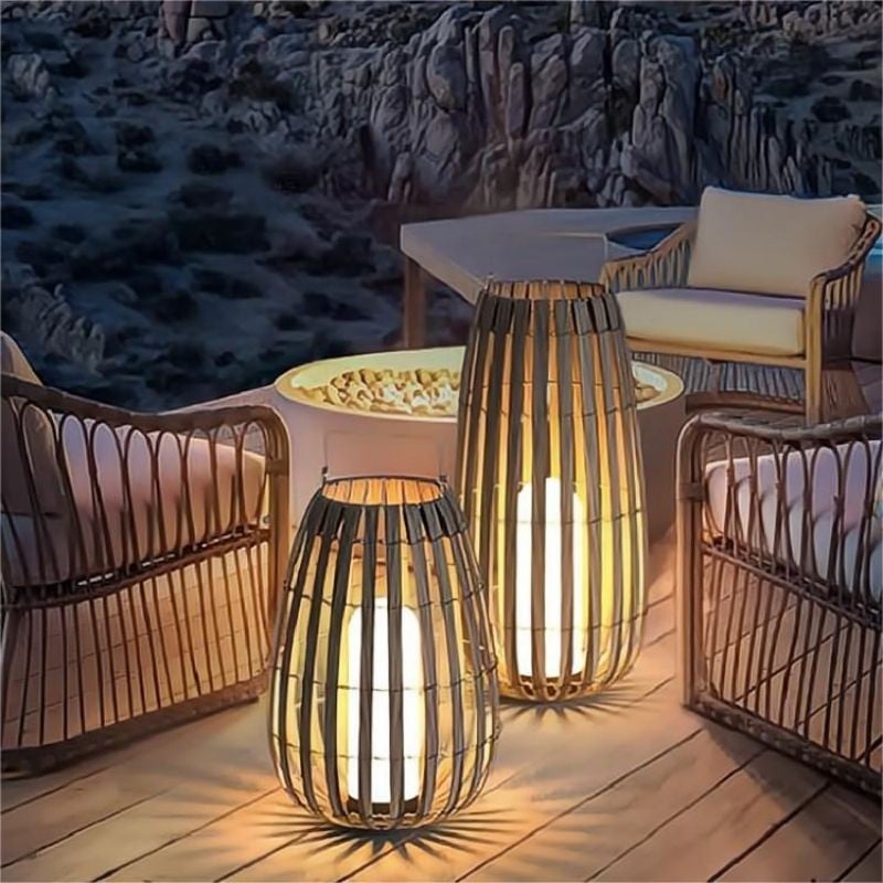 Portable Woven Floor Lamp