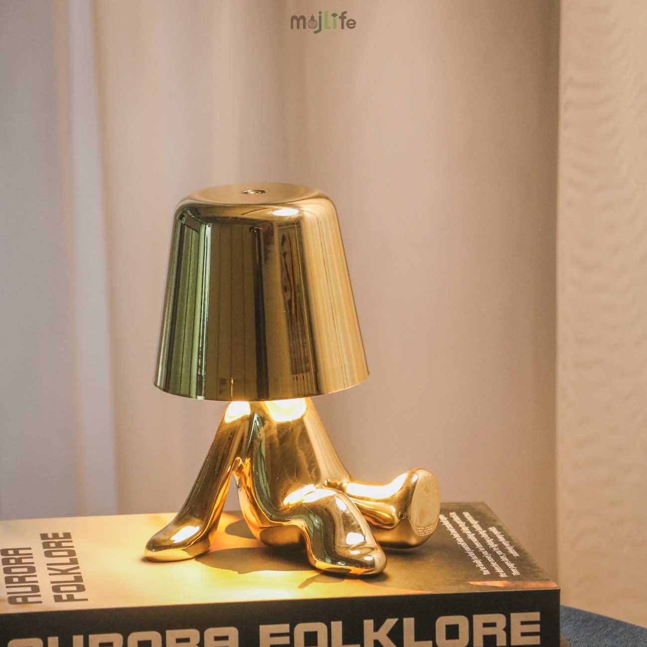 Golden Thinker LED Rechargeable Touch Night Lamp