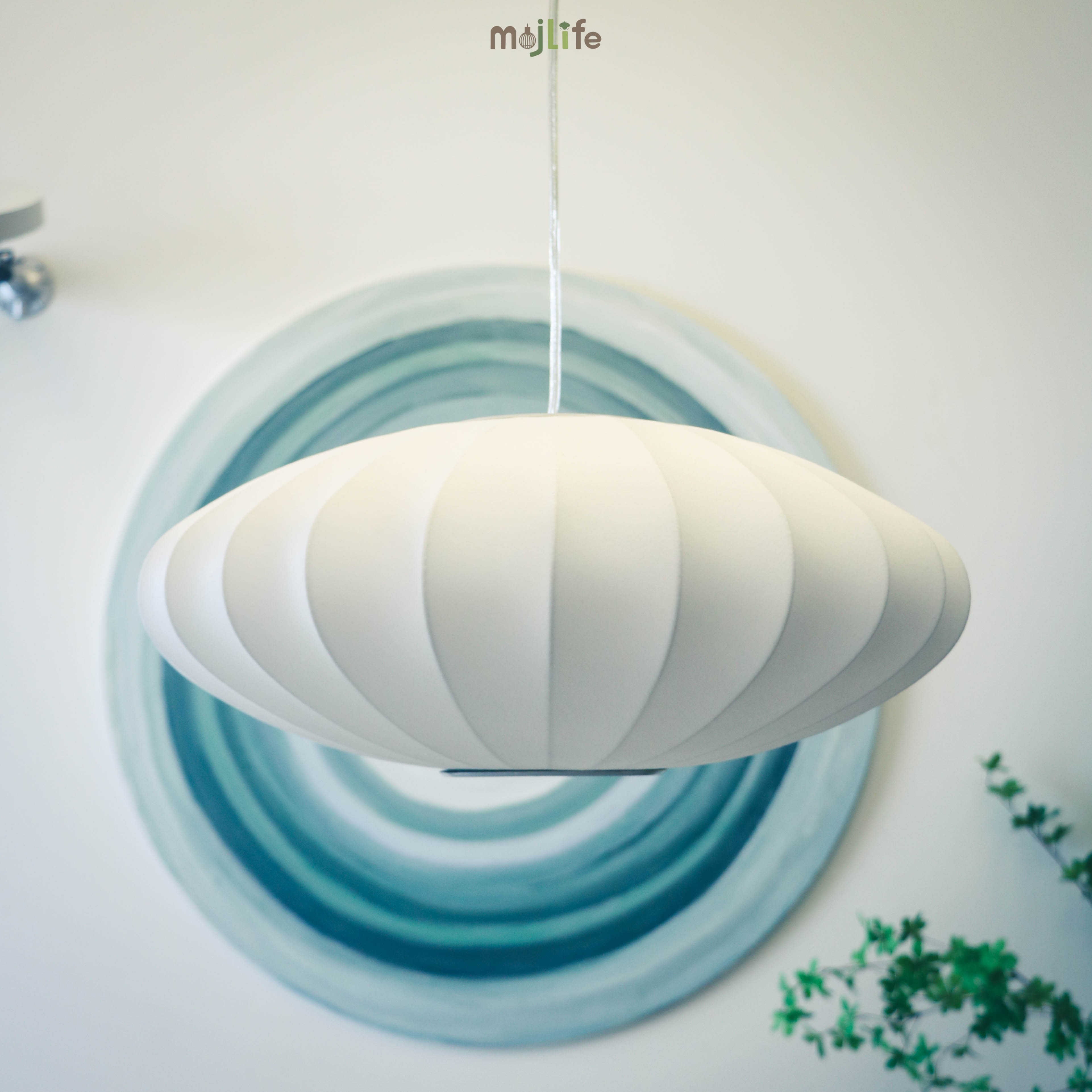 Art Deco Silk Bubble Pendant Lamp In Pear Apple Sphere Lantern Shape For Dining Room