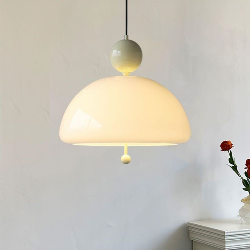 White Jade Glass Restaurant Lamp