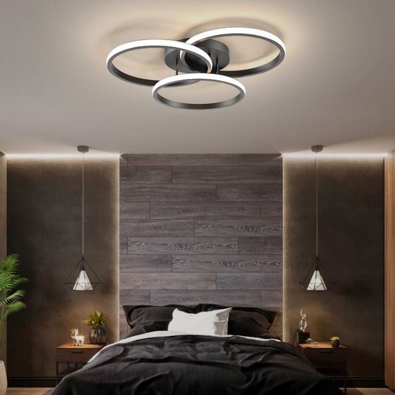 Modern Metal Ring Ceiling Lamp