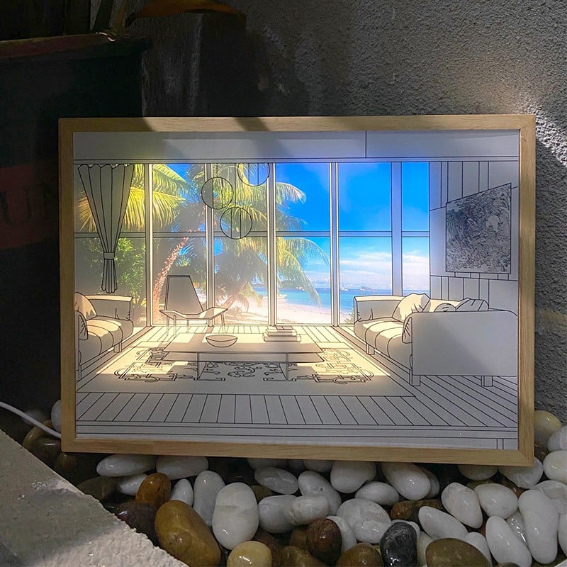 Korean Art Painting Wall Lamp