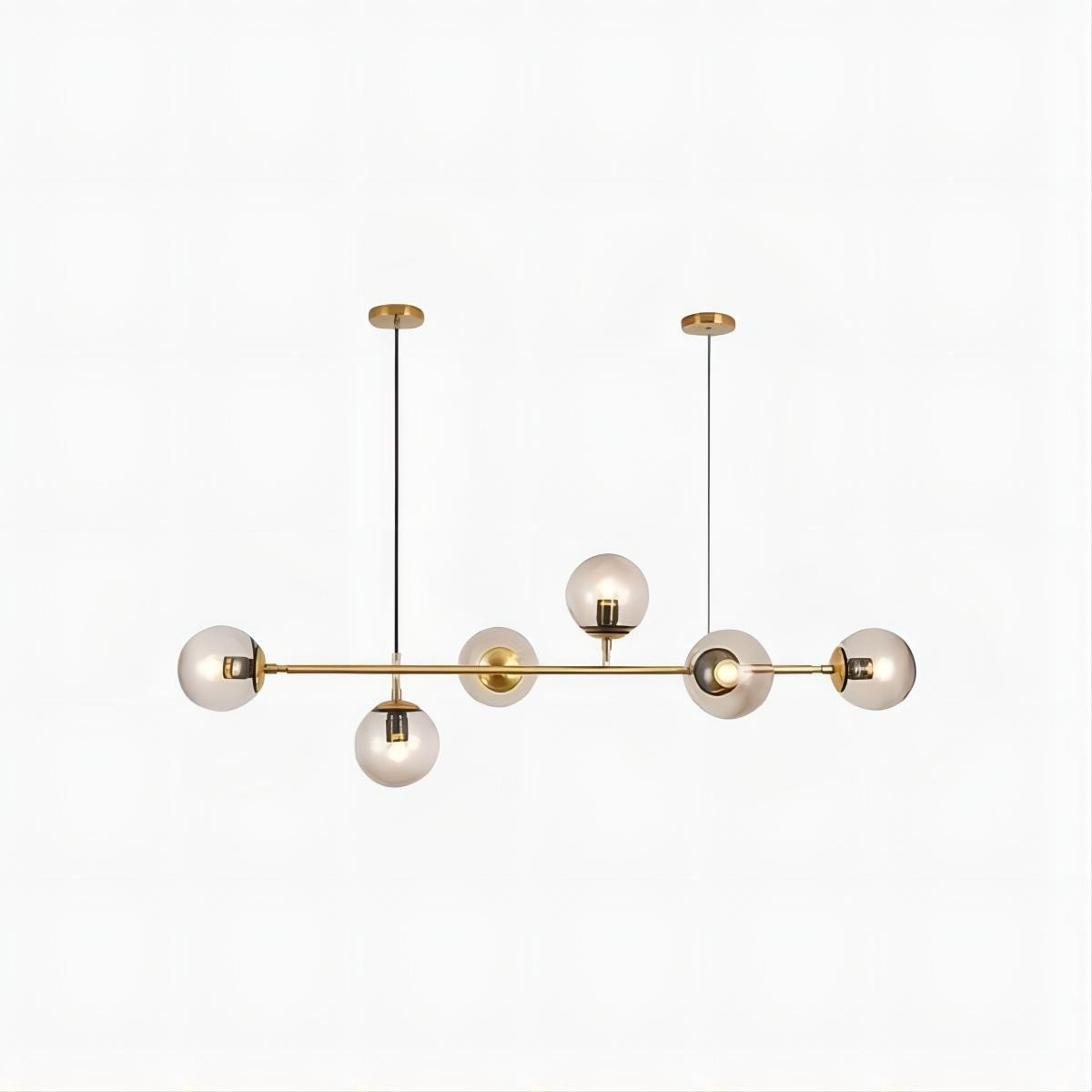 Industrial Orb Multi Lights Glass Hanging Light For Living Room Available In 6 Or 4 Heads