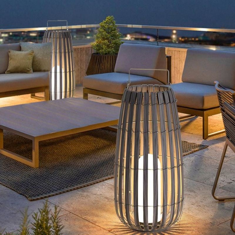 Portable Woven Floor Lamp