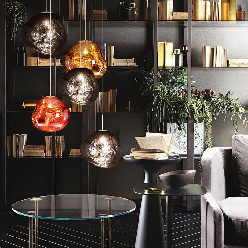 Novelty Vibrant Lava Glass Melt With Futuristic Sense Dining Room Pendant Lamp