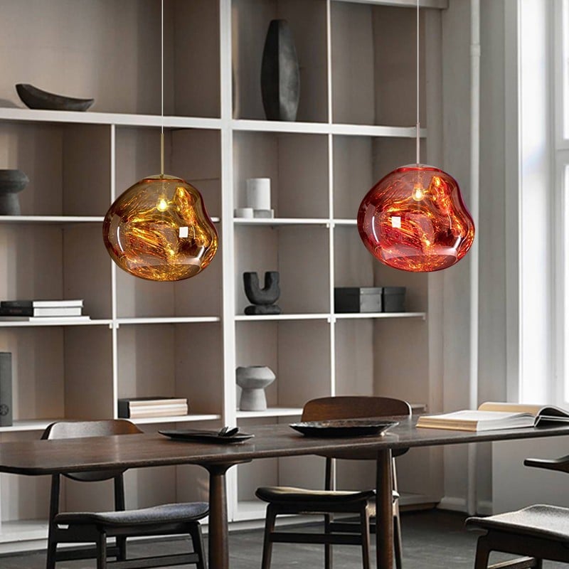 Novelty Vibrant Lava Glass Melt With Futuristic Sense Dining Room Pendant Lamp