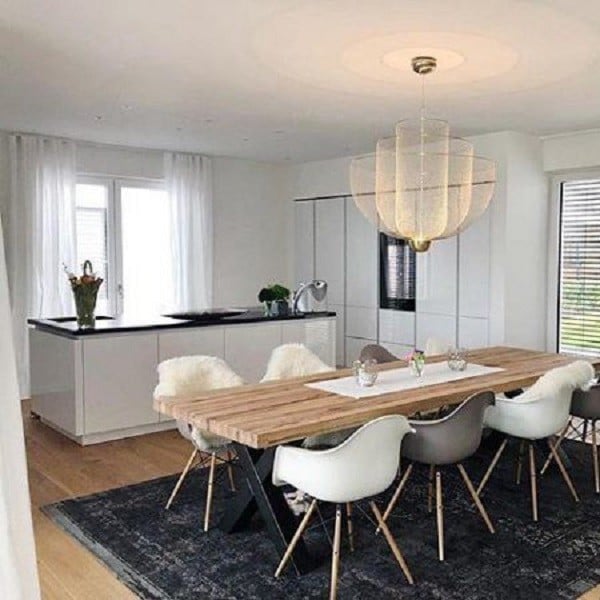 Mid-Century Style Tiered Meshmatics Metal Chandelier With Mesh Lampshade For Living Room