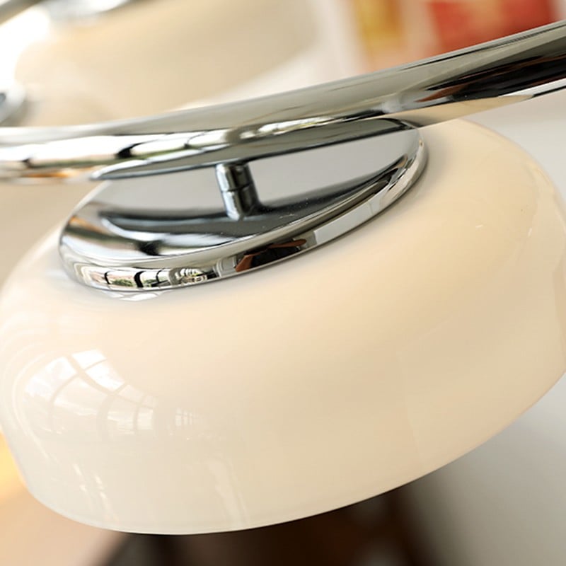 Rena Bauhaus White Bowl Chandelier