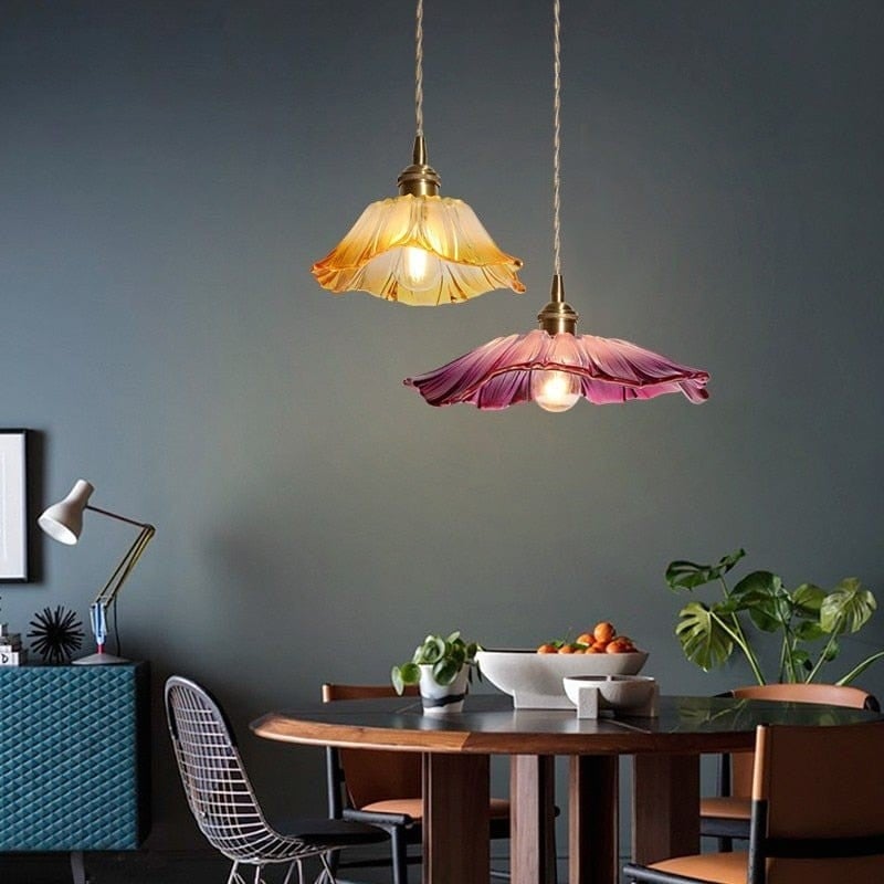 Lotus Glass Pendant Lamp