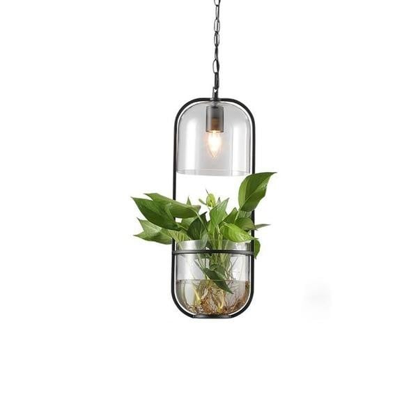 Water Plants Glass Pendant Light