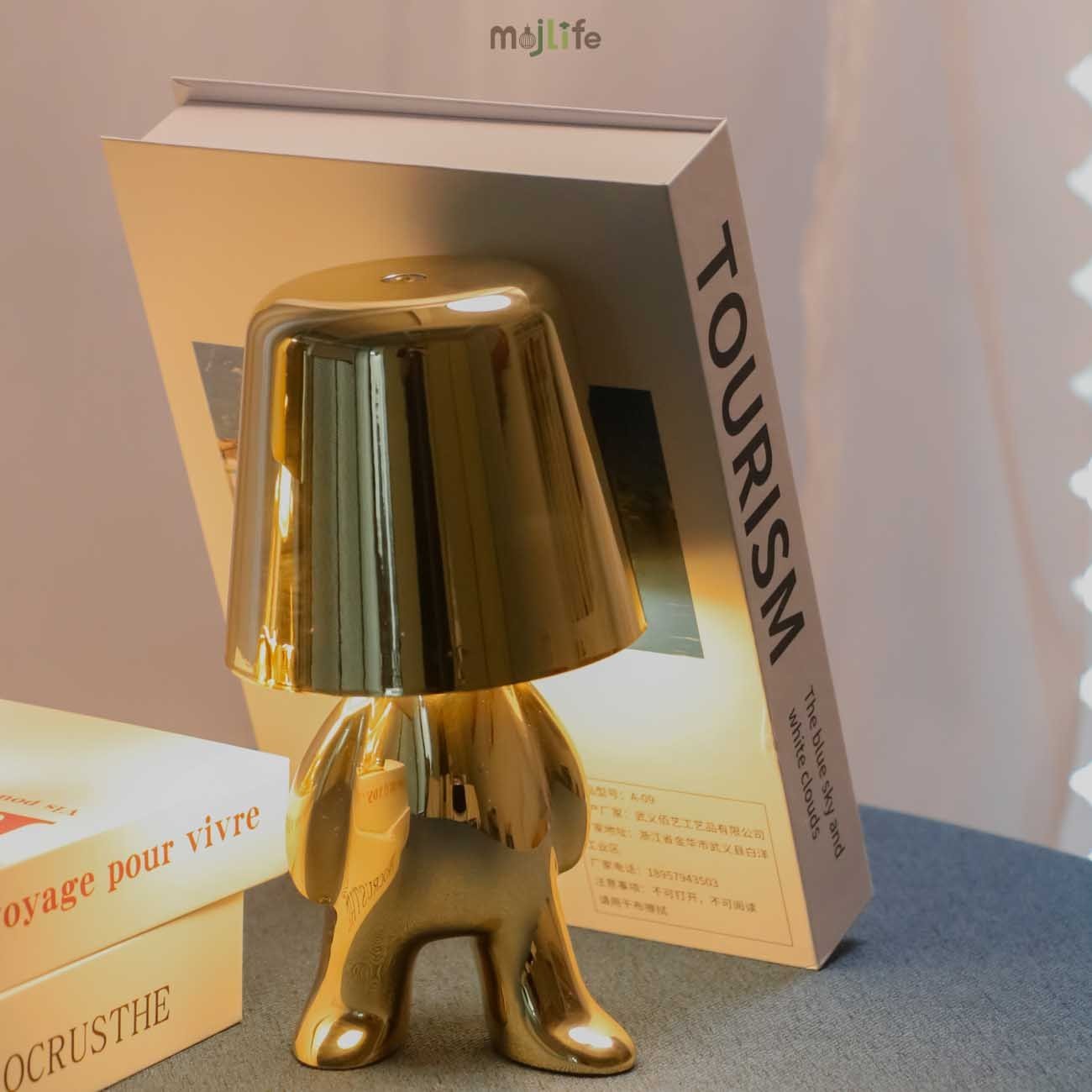 Golden Thinker LED Rechargeable Touch Night Lamp