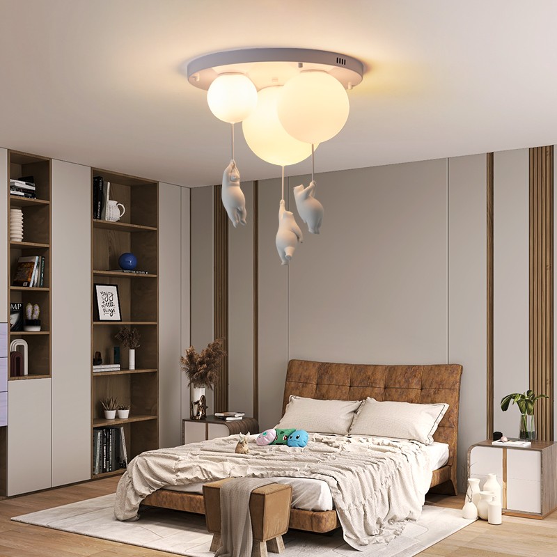 Cartoon Bear Balloon Ceiling Lamp