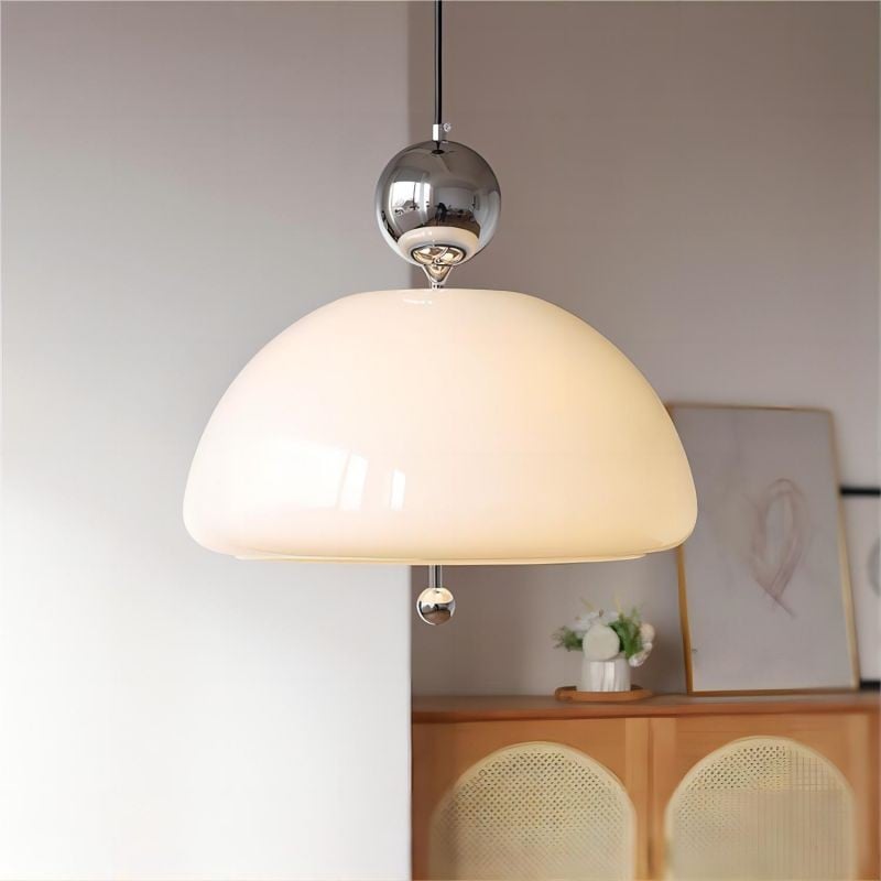 White Jade Glass Restaurant Lamp