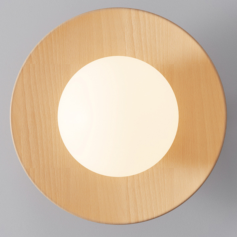 Fuchs Wooden Glass Ceiling Lamp