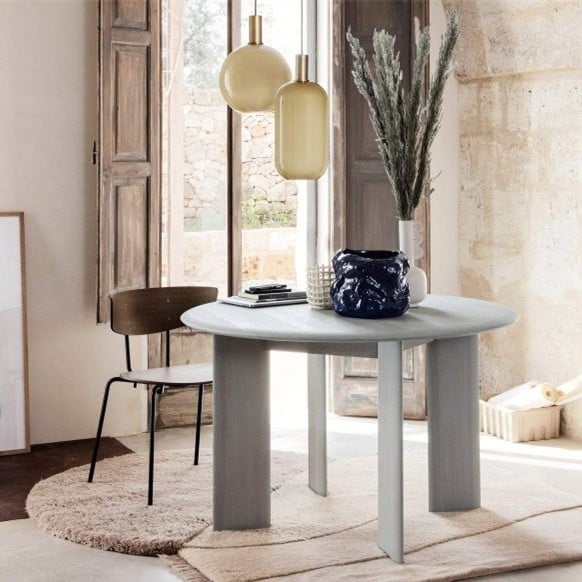 Brass Pendant Light with Opal Shade