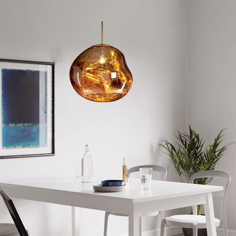 Novelty Vibrant Lava Glass Melt With Futuristic Sense Dining Room Pendant Lamp