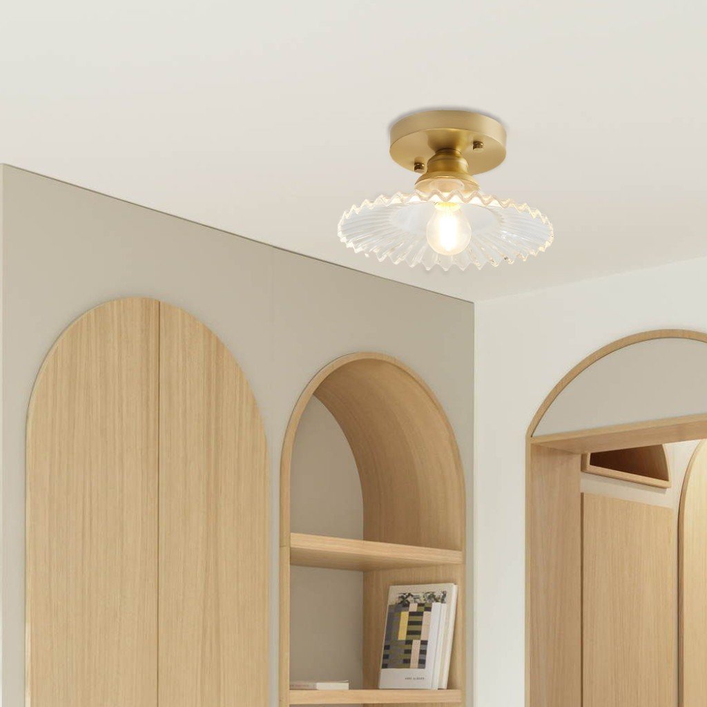 Pothone Scalloped Glass Ceiling Light