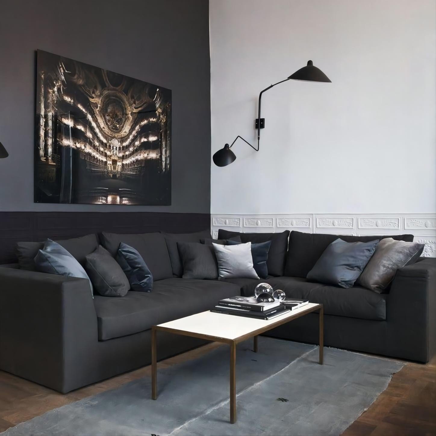 Concise Black Wall Lamp