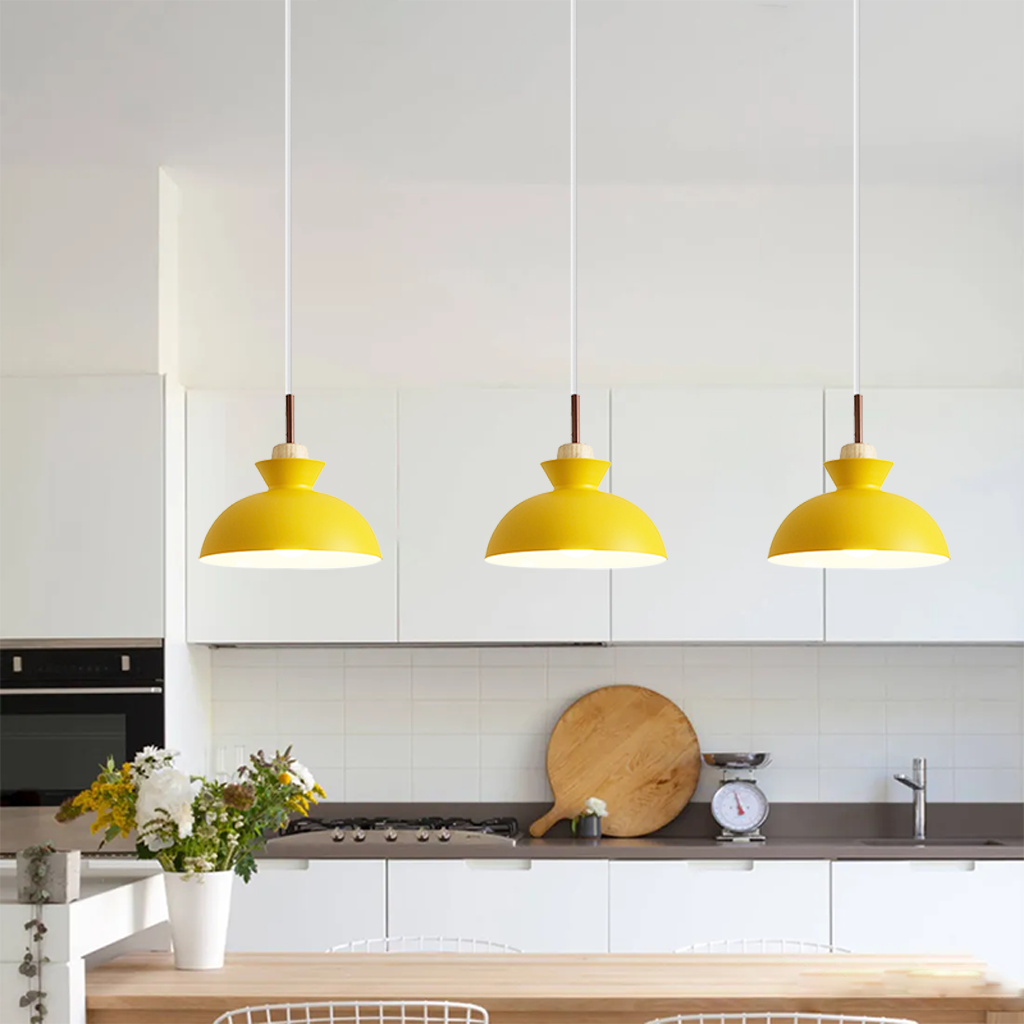 Meagen Macaroon Wood Pendant Light