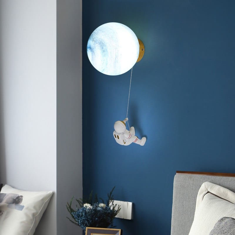 3D Lunar Astronaut Wall Light