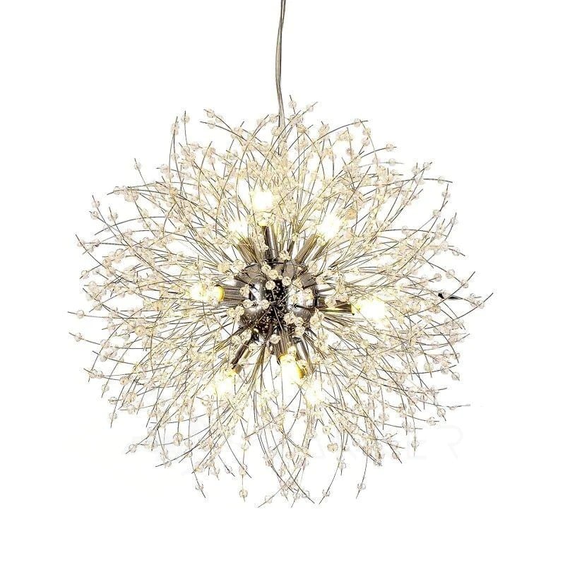 Modern Firework Dandelion Shape Satellite Crystal Chandelier For Restaurant