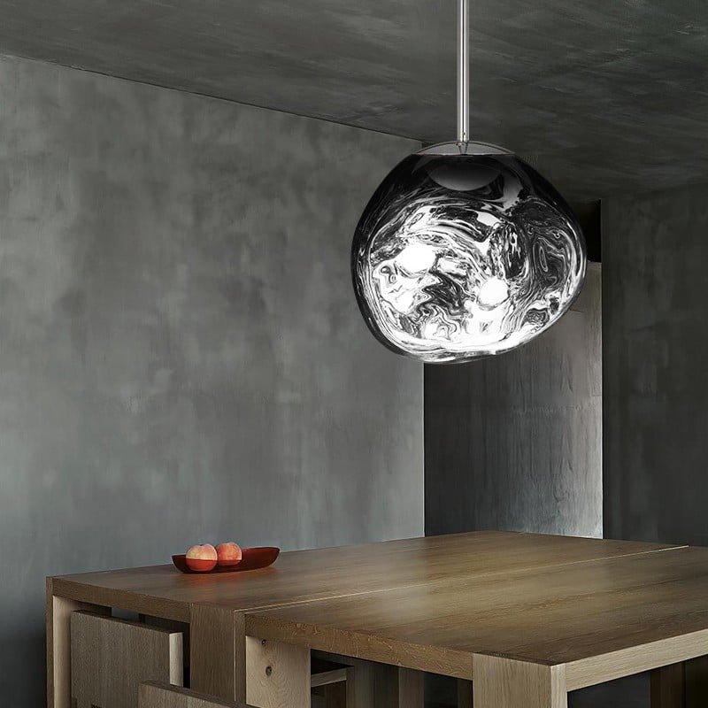 Novelty Vibrant Lava Glass Melt With Futuristic Sense Dining Room Pendant Lamp
