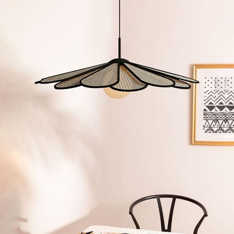 Japanese Wabi-sabi Rattan Pendant Light