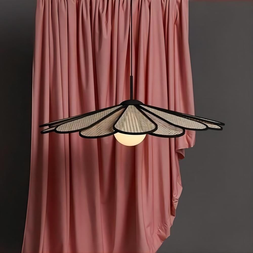 Japanese Wabi-sabi Rattan Pendant Light