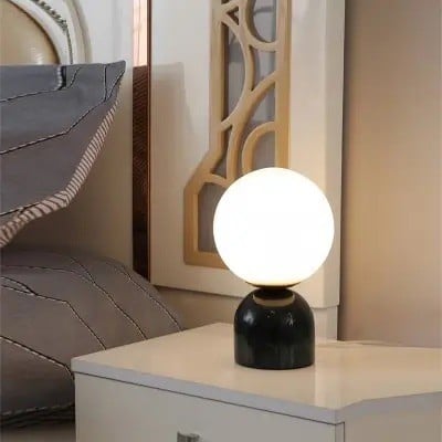Marble Planet Bedroom Night Light Table Lamp