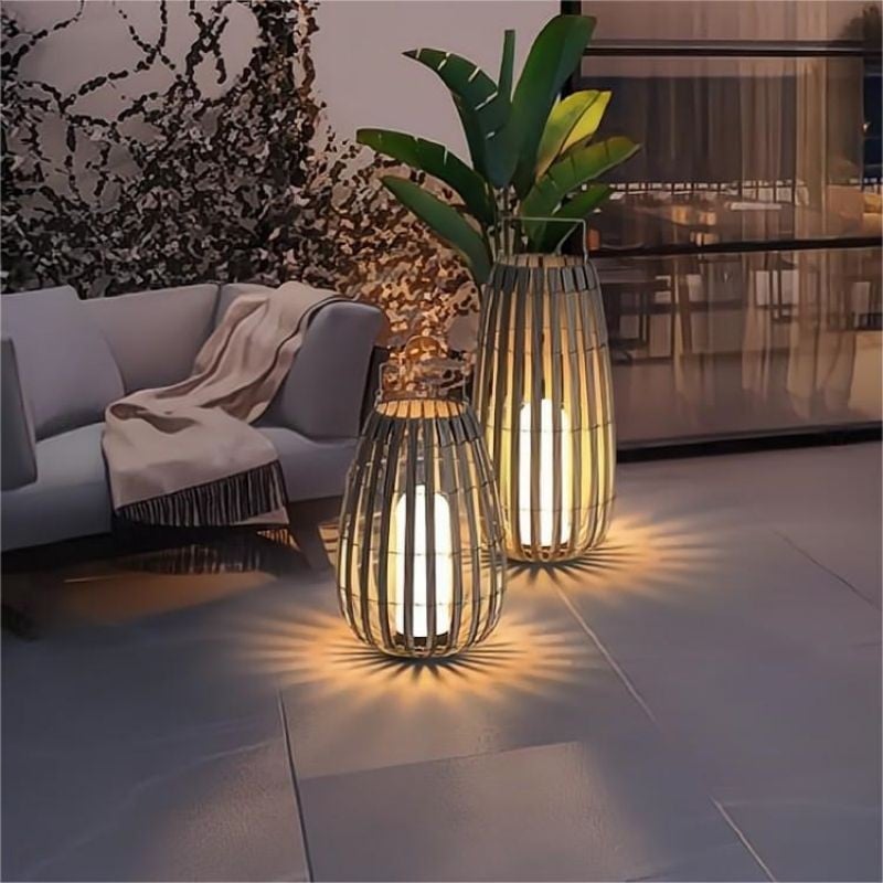 Portable Woven Floor Lamp