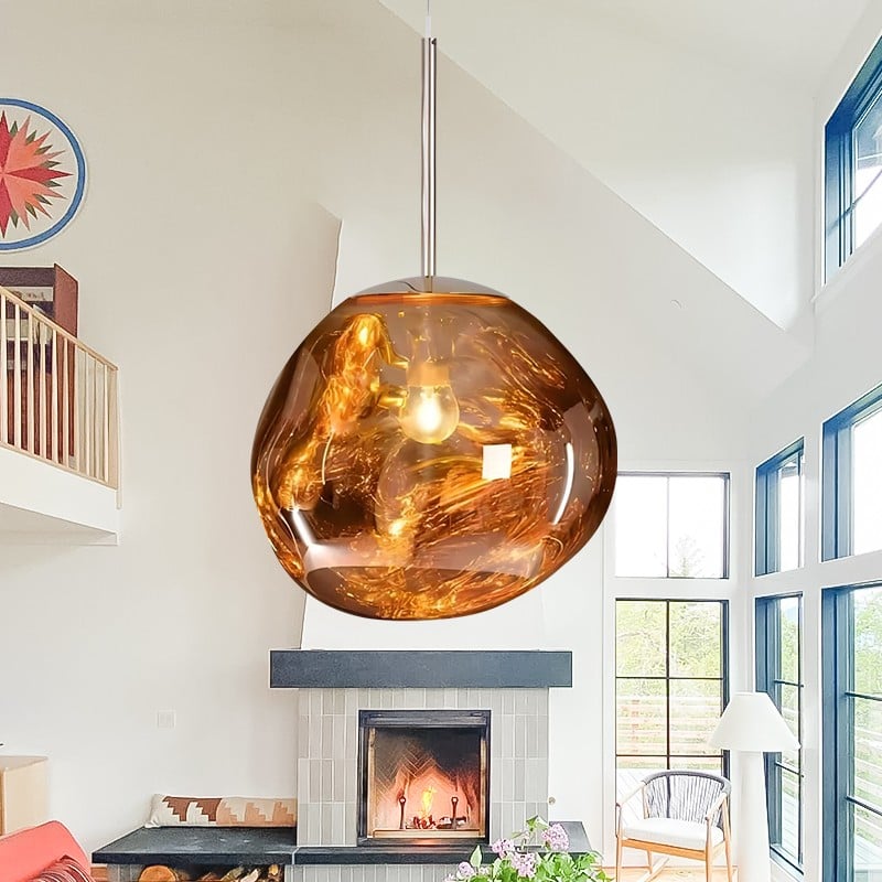 Novelty Vibrant Lava Glass Melt With Futuristic Sense Dining Room Pendant Lamp