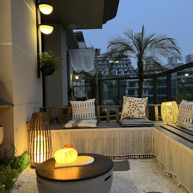 Portable Woven Floor Lamp