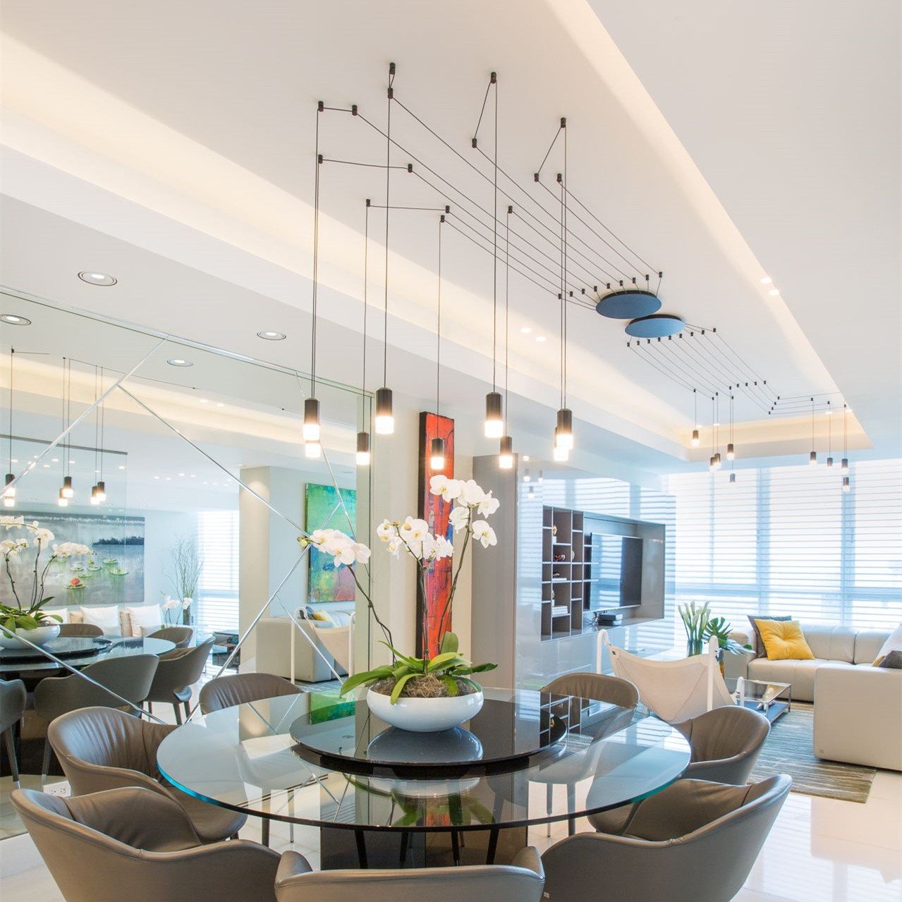 Wireflow Free Form Suspension Lamp