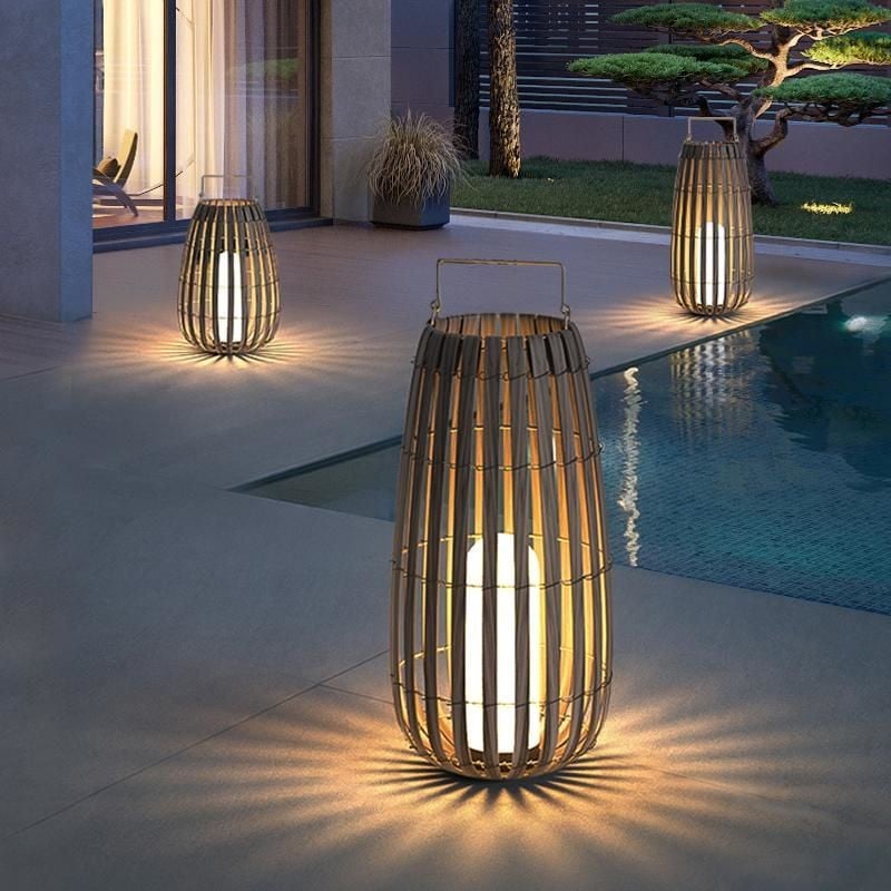 Portable Woven Floor Lamp