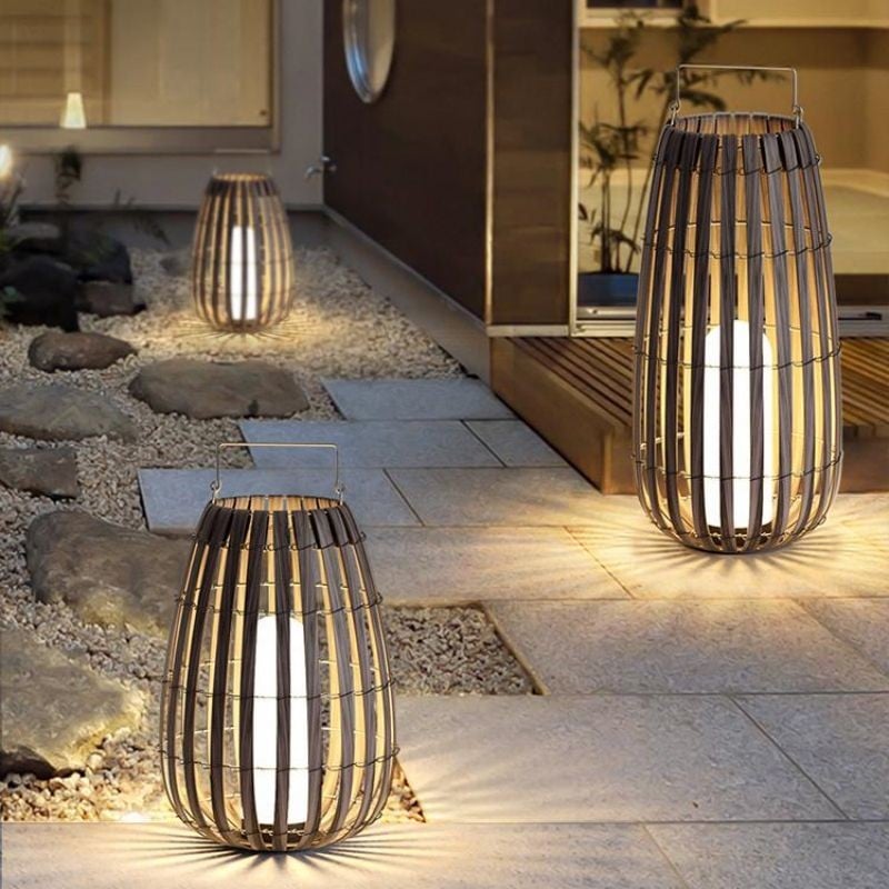 Portable Woven Floor Lamp
