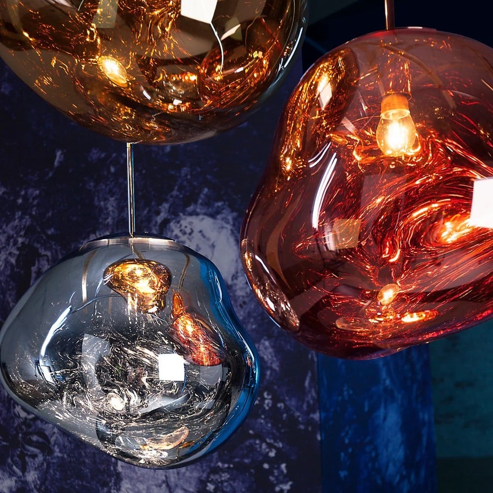 Novelty Vibrant Lava Glass Melt With Futuristic Sense Dining Room Pendant Lamp