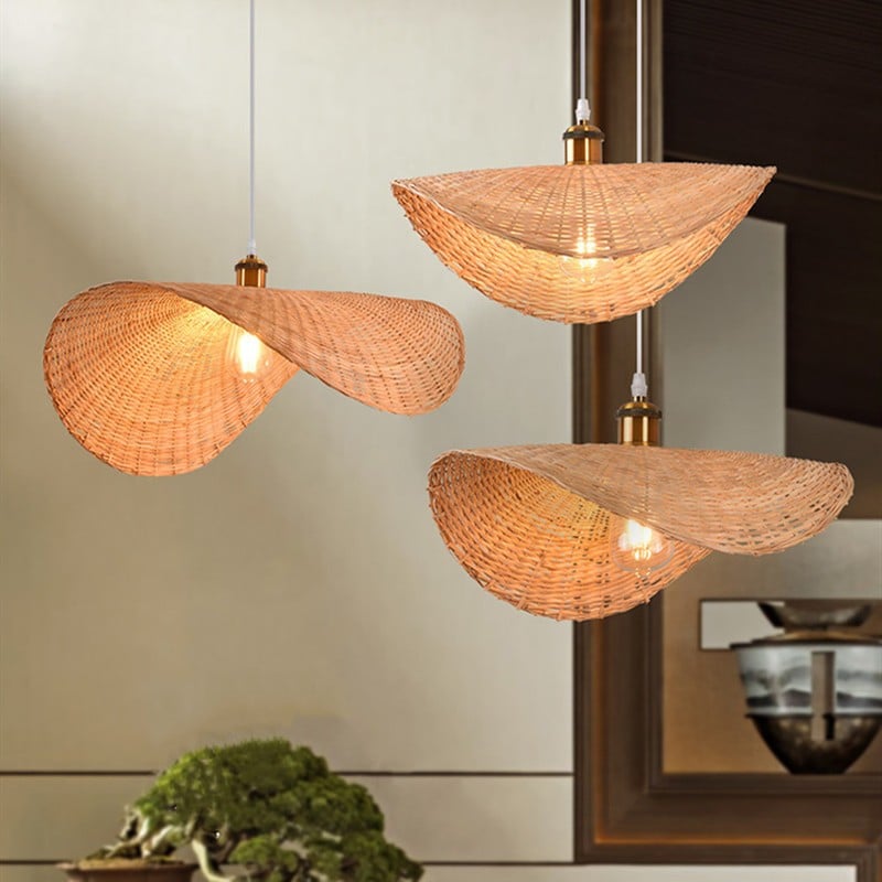 Lotus Wooden Pendant Light